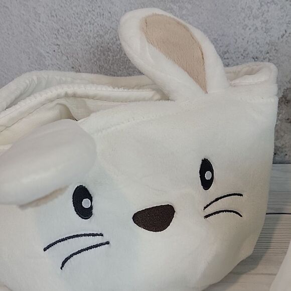 Adorable Bunny Ears Kids Plush Easter Baskets By Children's Place - Cream - Picture 3 of 11